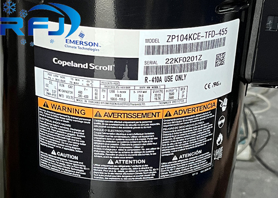 9HP Copeland R410a Sprężarka skrolowa ZP104KCE-TFD-455 dla HAVC