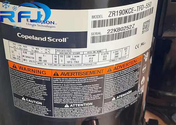 15 HP Emerson Copeland Scroll Kompresor ZR190KCE-TFD-550 ZR Seria R410a