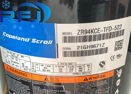 Kopeland ZR94KCE-TFD-522 ZR Series Scroll Compressor 8HP Wysokiej Wydajności 3 Faza