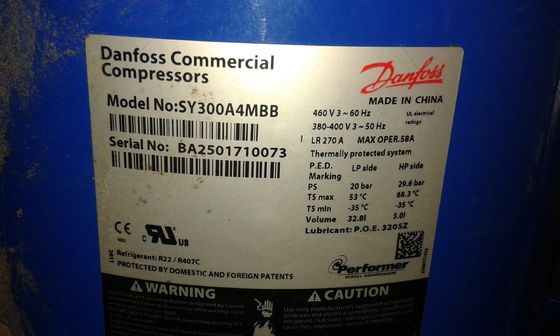Lubricated Style 25HP R22 R407C  Hermetic Compressor SY300A4MBB Low Noise